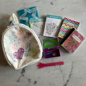 American Girl Backpack with School Supplies